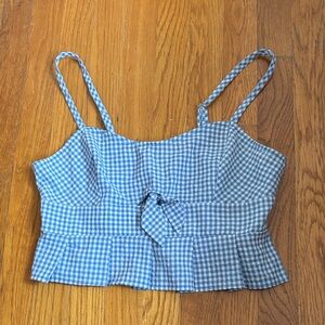 Blue Gingham Women's Top
